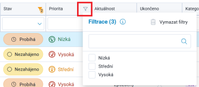 Filtr parametru