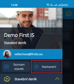 Odkaz do Nastavení Odkaz do Nastavení