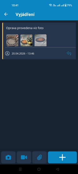 Vyjádření - záznam s fotkami Vyjádření - záznam s fotkami